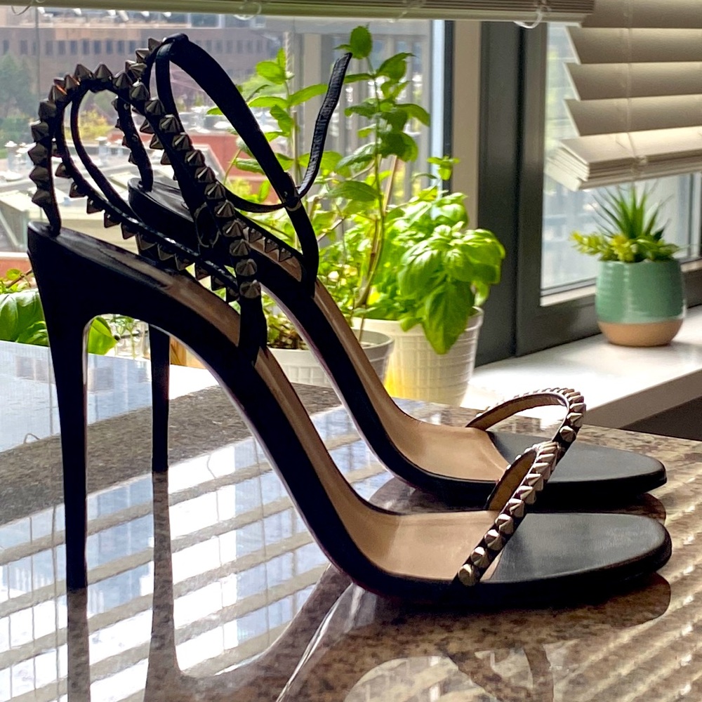 Christian Louboutin Black Studded Heels